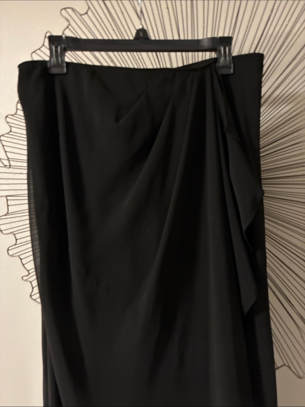 Alex Evening Formal Full Length Black Skirt Size L - Picture 3 of 8